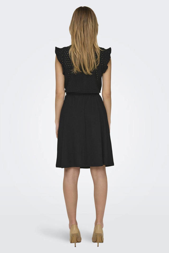 ONLY Dames ONLBRILLIANT 3/4 Check Dress NOOS JRS Jurk Mini, Black/AOP: Brown Houndstooth, XL