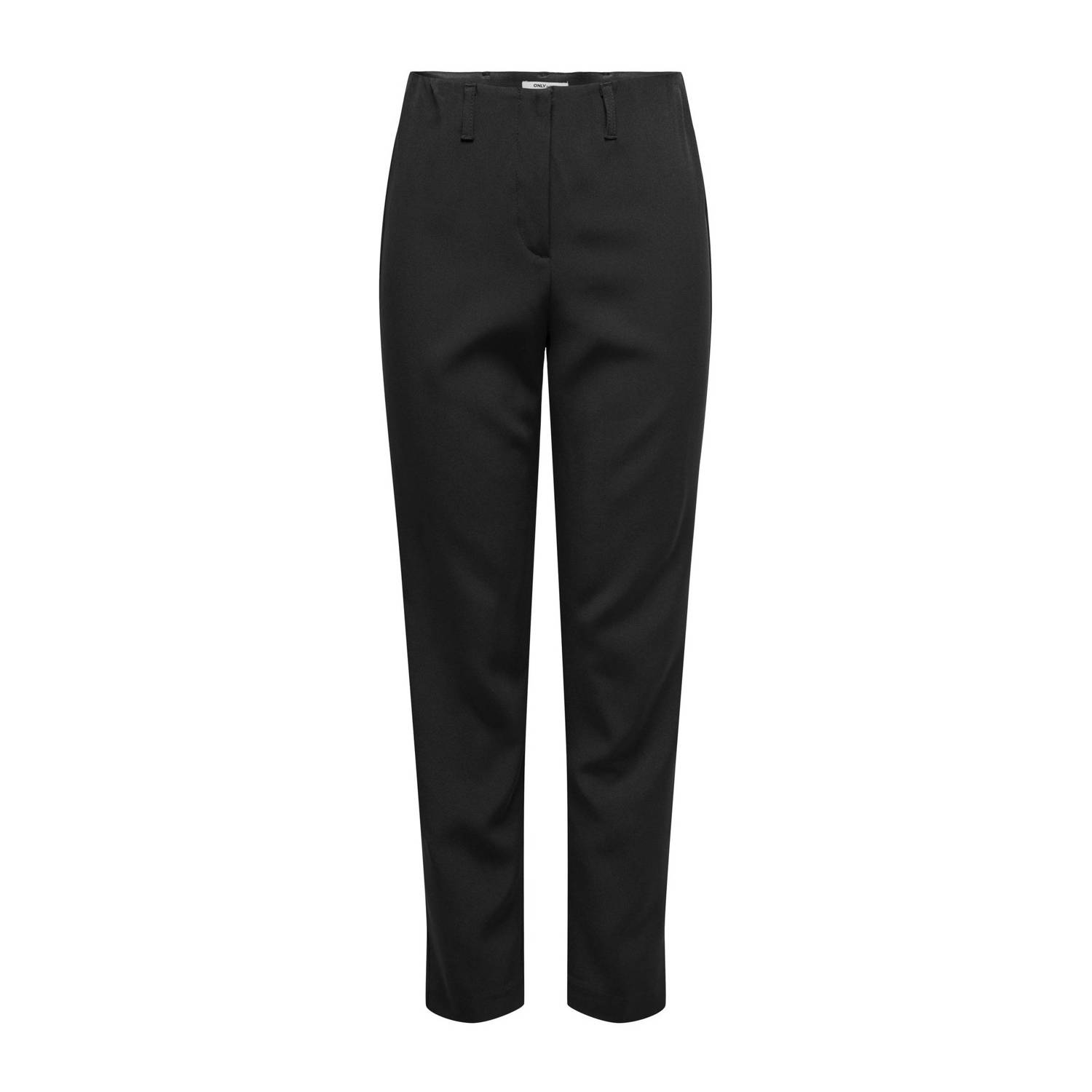 ONLY cropped high waist regular fit pantalon ONLASTRID zwart