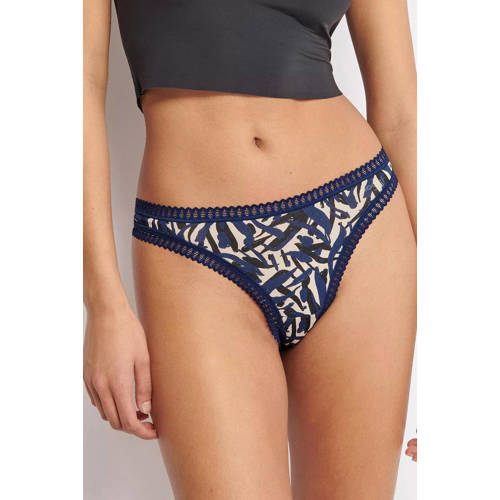 sloggi GO string (set van 3) blauw/zwart/ecru afbeelding