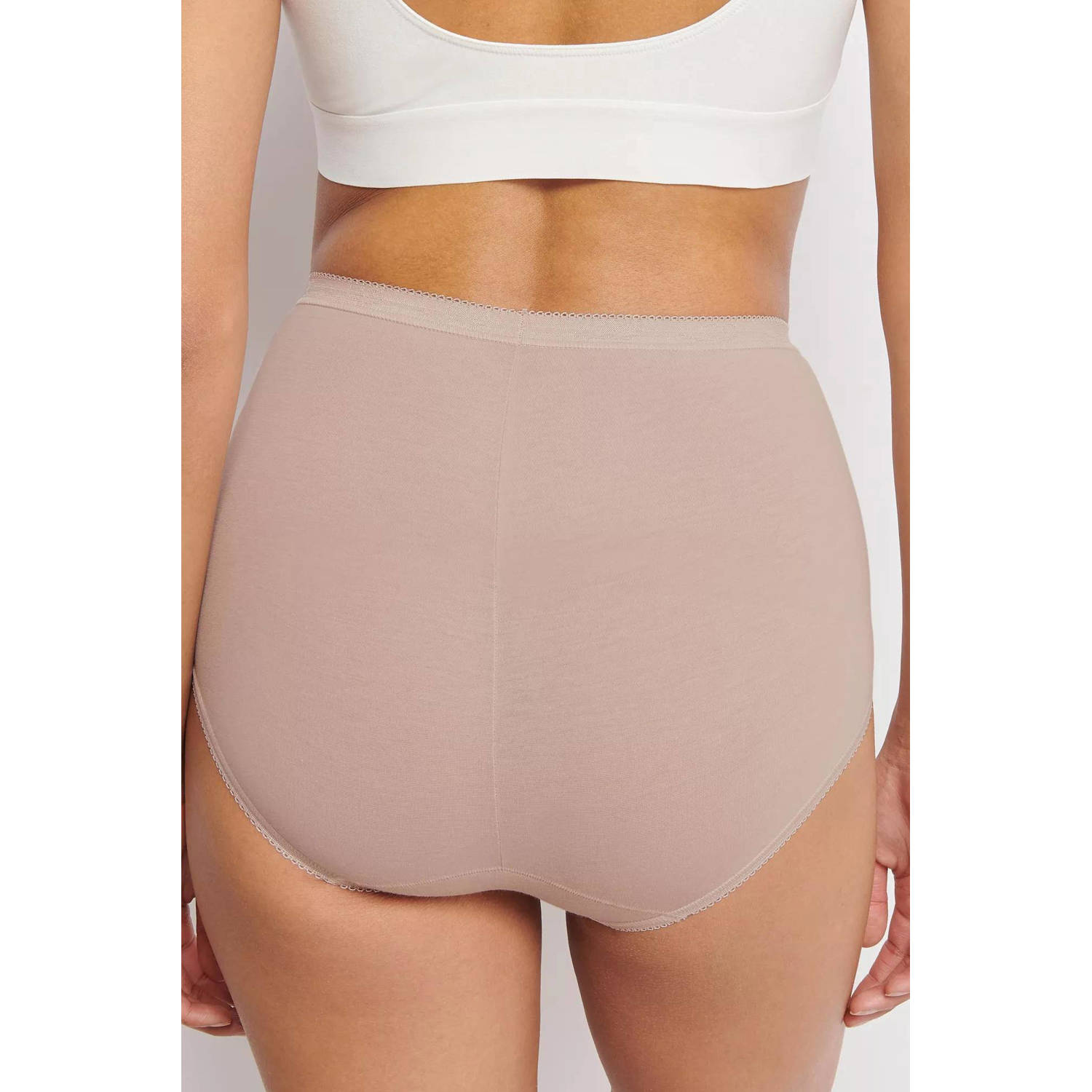 Sloggi Basic+ maxislip (set van 4) paars beige wit grijs