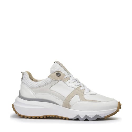 Floris van Bommel Curvi 01.23 chunky leren sneakers wit/beige