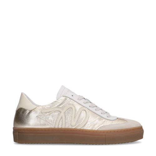Manfield leren sneakers goud afbeelding