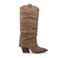 Sacha suède cowboylaarzen met flap beige