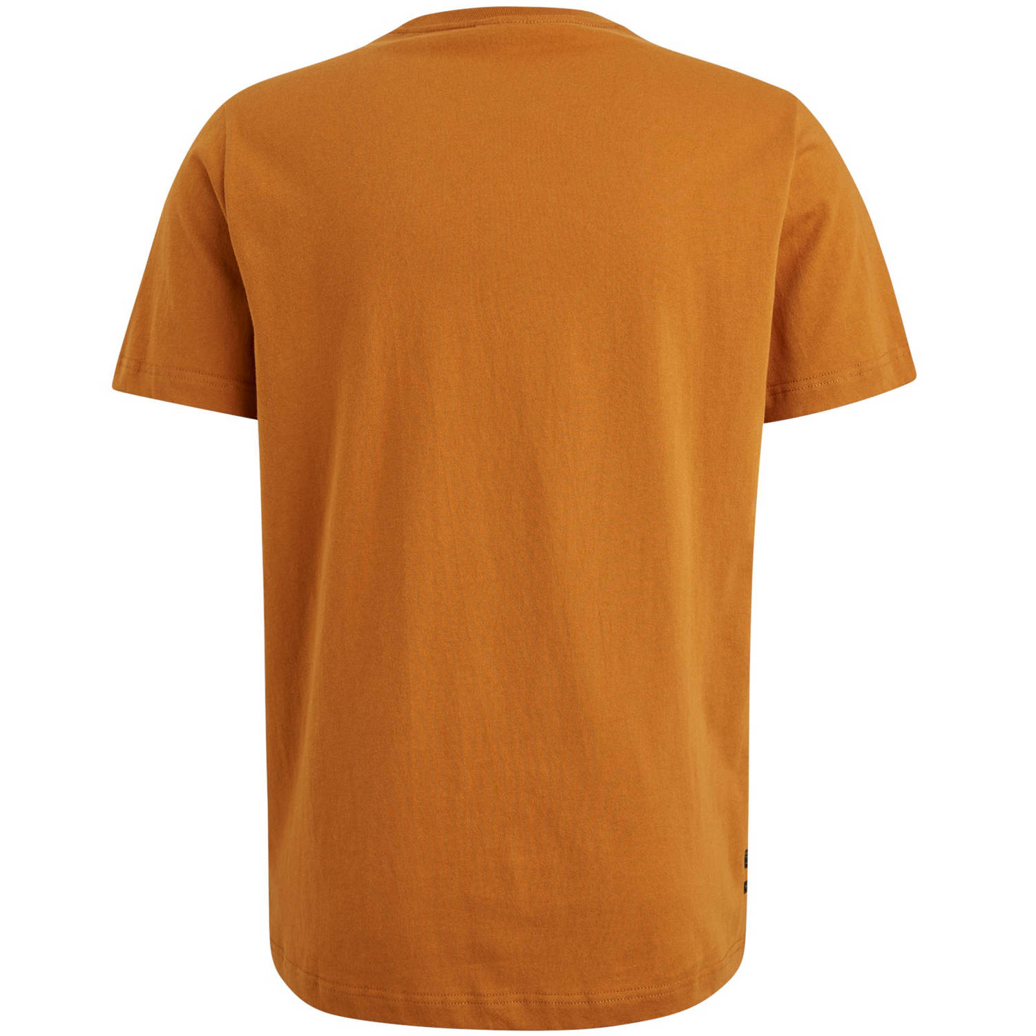 PME Legend regular fit T-shirt met printopdruk okergeel