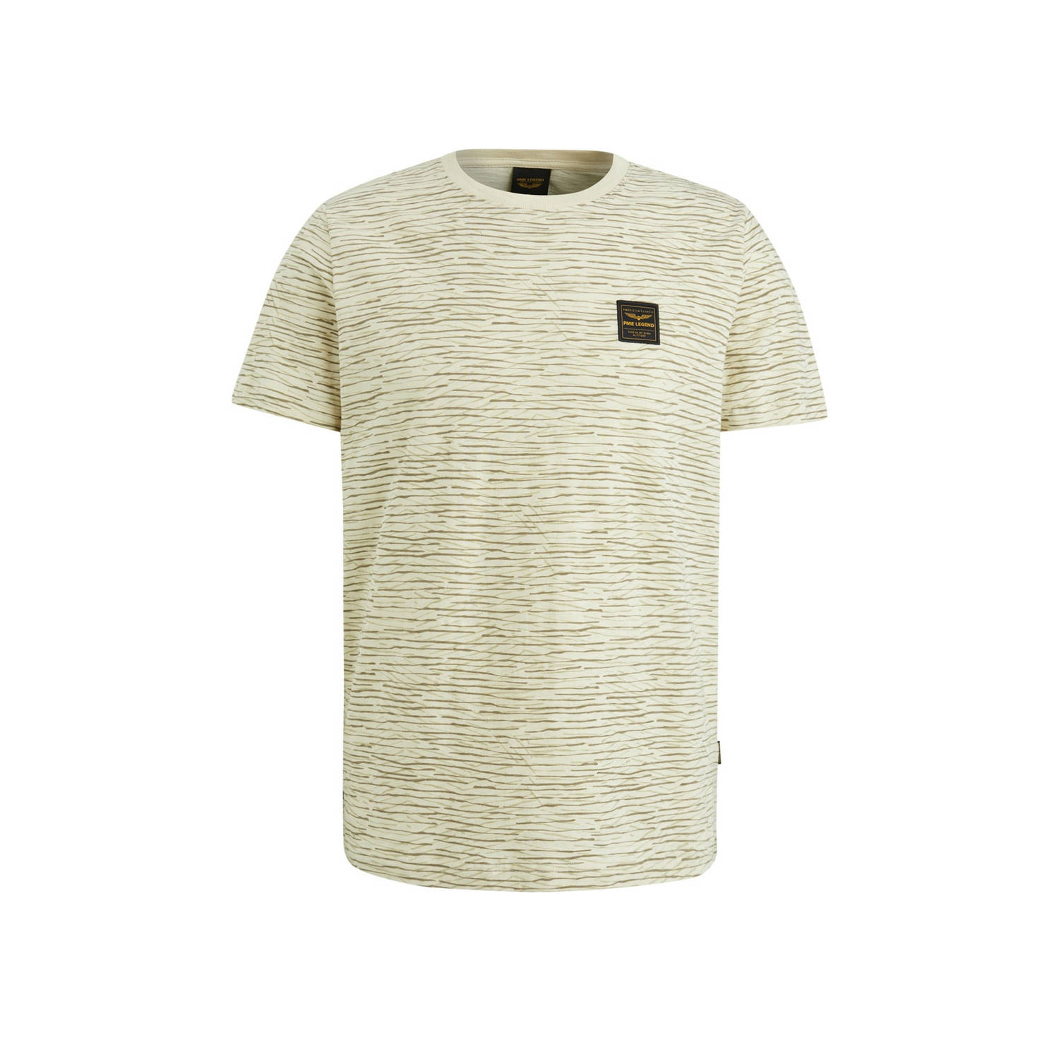 PME Legend regular fit T-shirt met all over print ecru