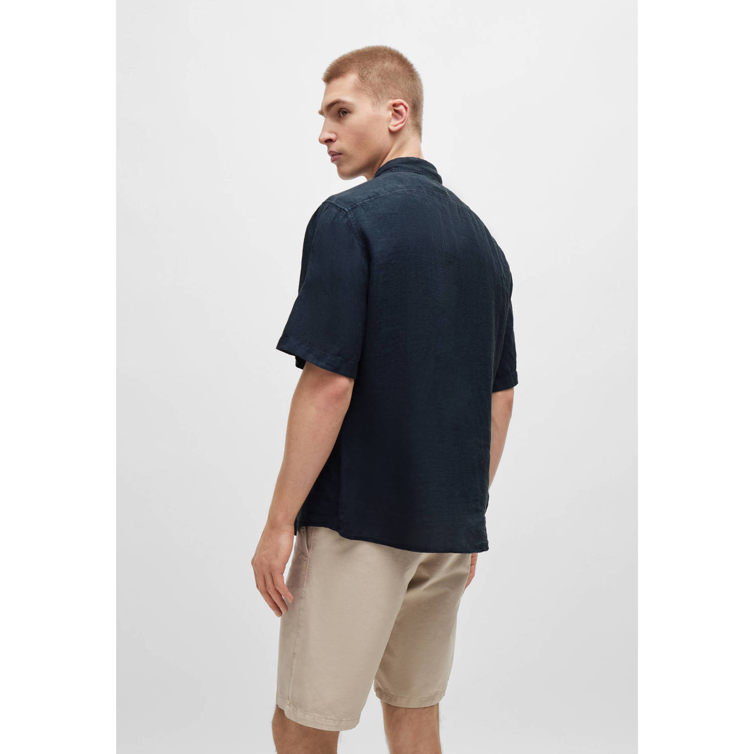 BOSS regular fit overhemd Rash_2 dark blue