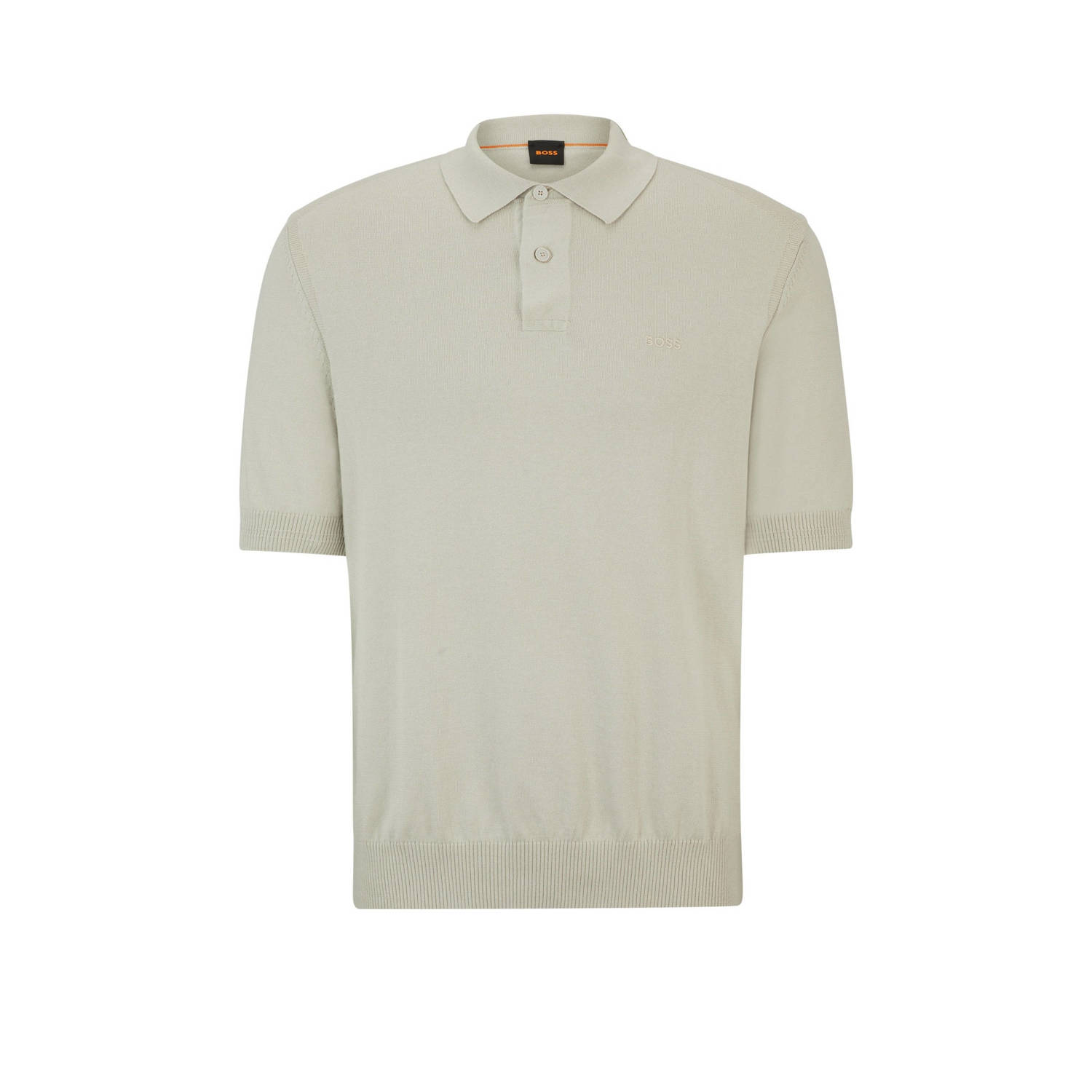 BOSS regular fit polo ASAC_P met logo light beige