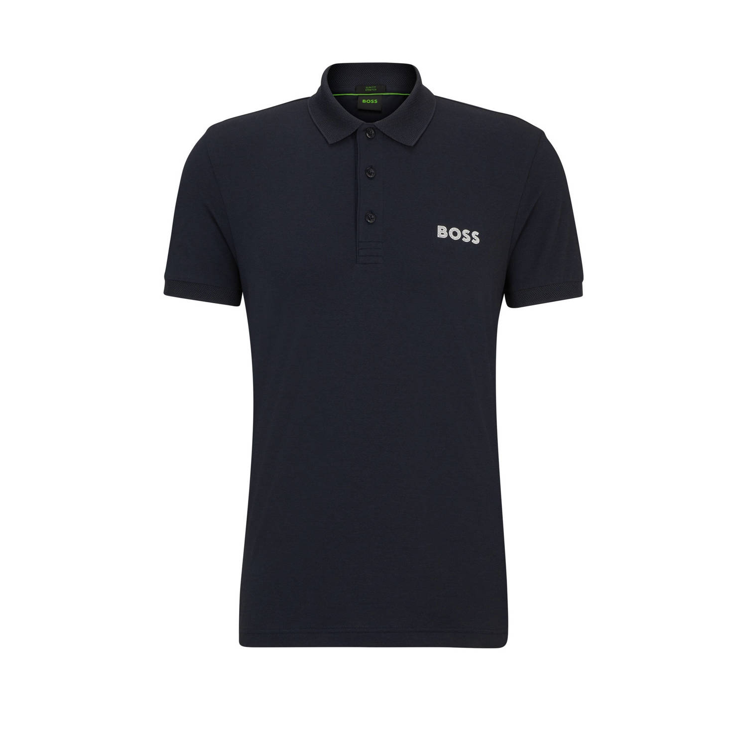 BOSS slim fit polo PAULE met logo dark blue