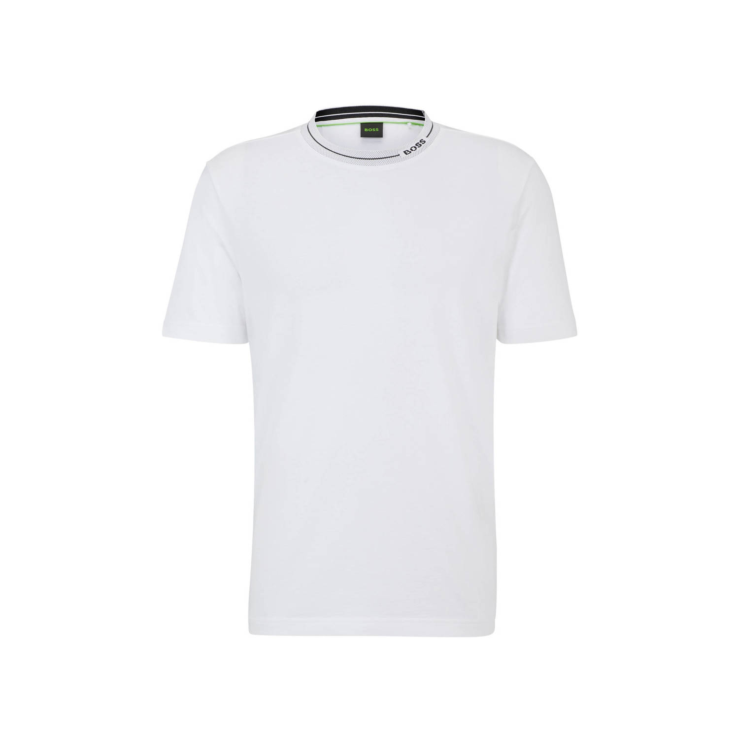 Hugo Boss Katoenen Crew-neck Logo T-shirt White Heren