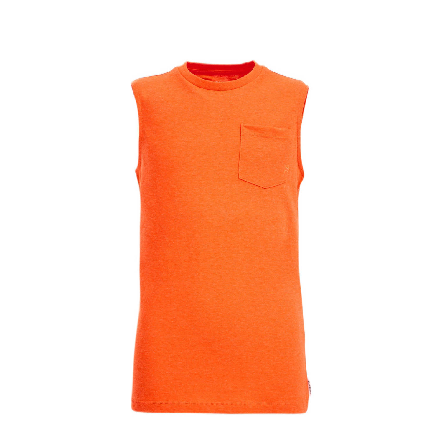 WE Fashion singlet oranje Jongens Polyester Ronde hals Effen 158 164