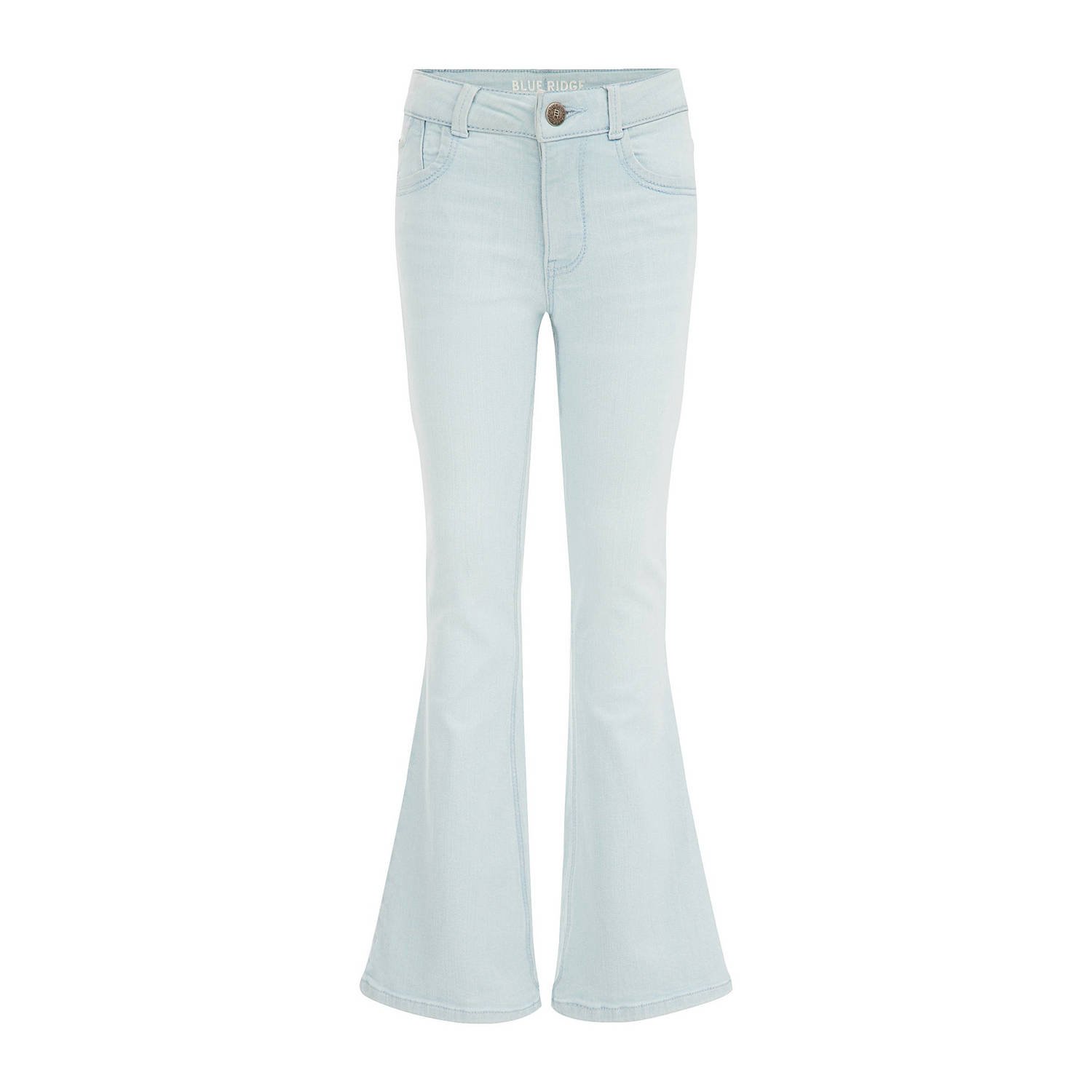 WE Fashion Blue Ridge flared jeans stone denim Broek Blauw Meisjes Stretchdenim 122