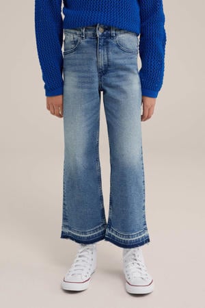 high waist relaxed jeans medium blue denim