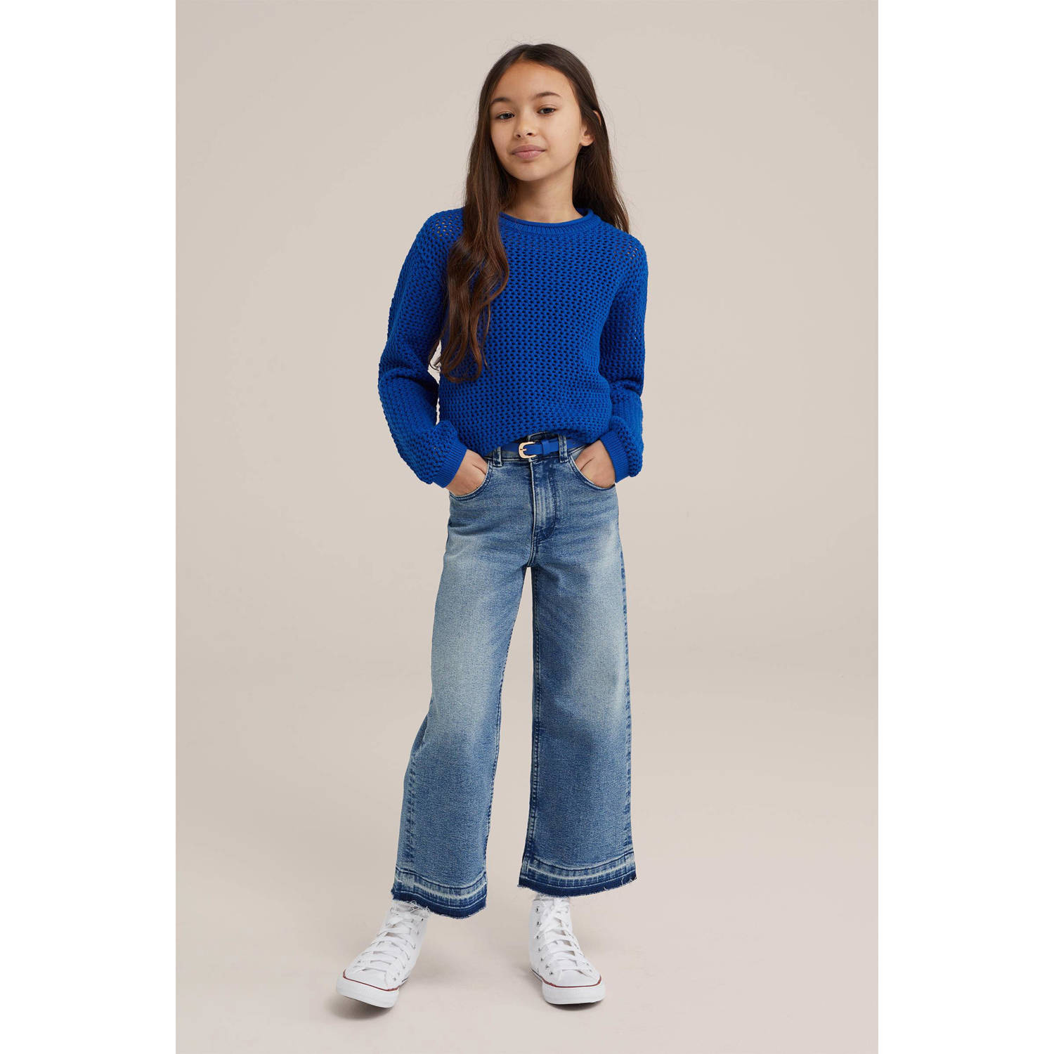 WE Fashion Blue Ridge high waist relaxed jeans medium blue denim