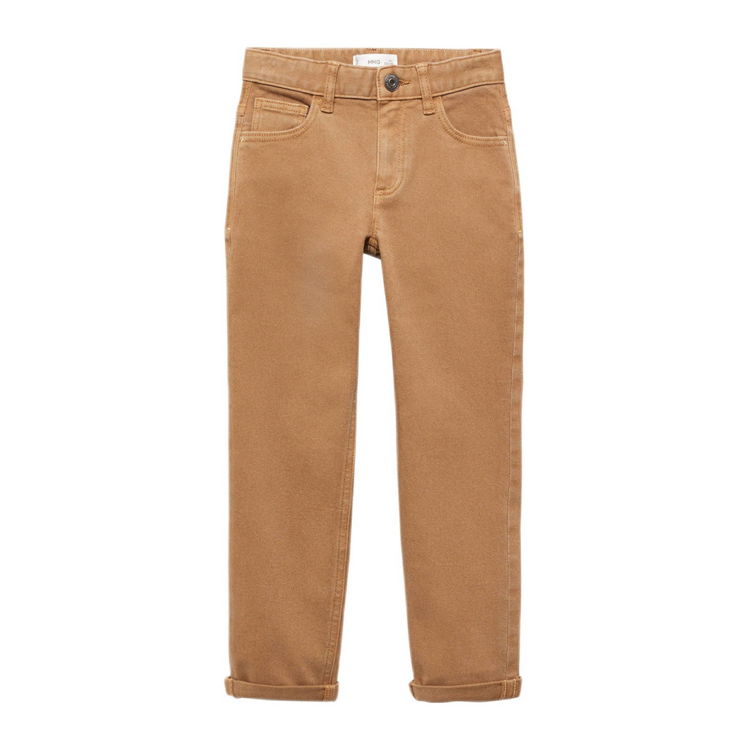 Mango Kids regular fit broek koperbruin