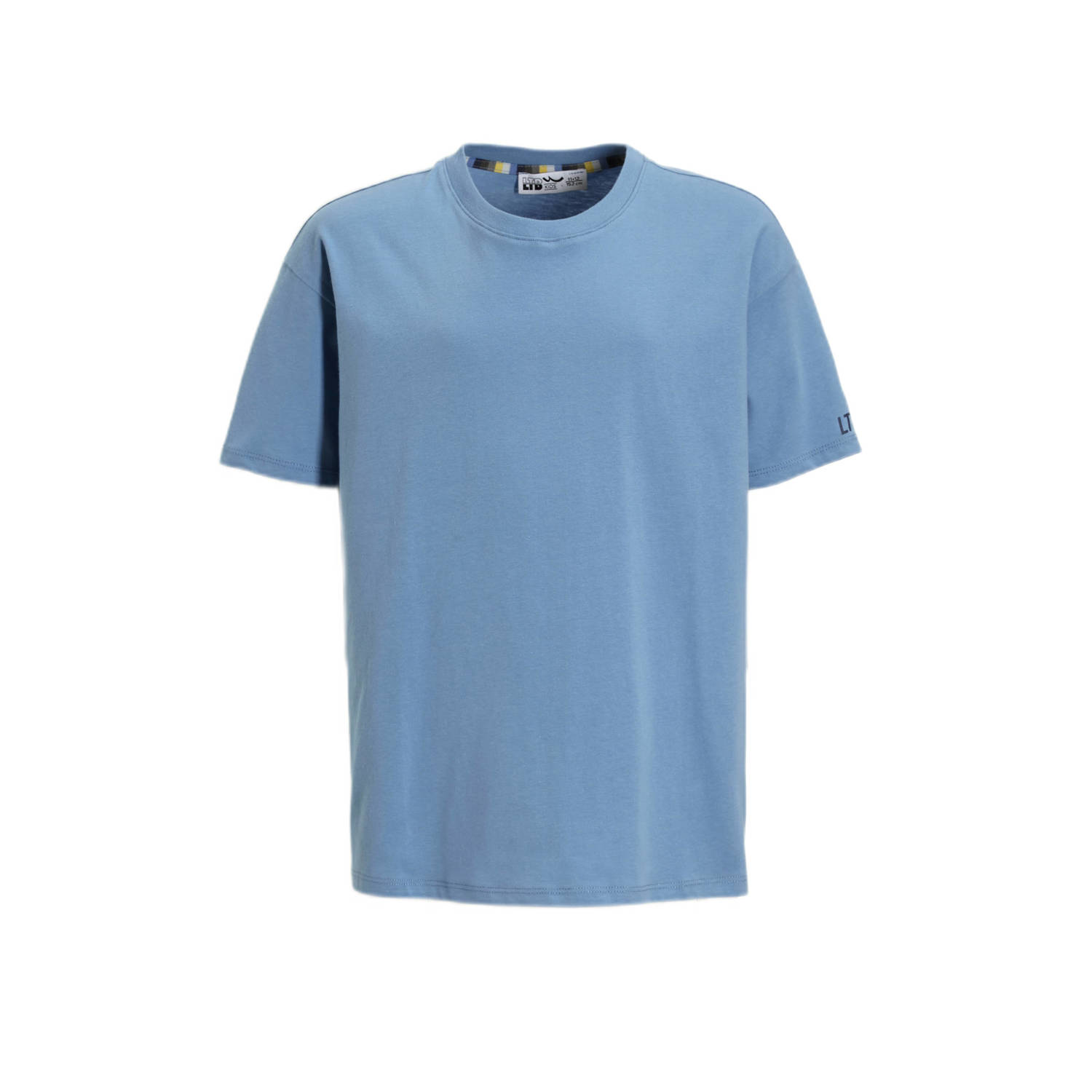 LTB T-shirt LETENE met tekst blauw Jongens Denim Ronde hals Tekst 128