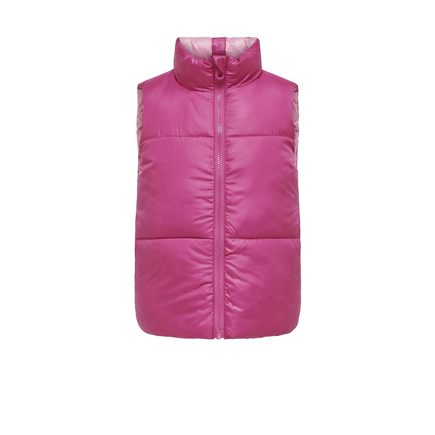 ONLY KIDS GIRL reversible bodywarmer KOGNEWRICKY roze lichtroze