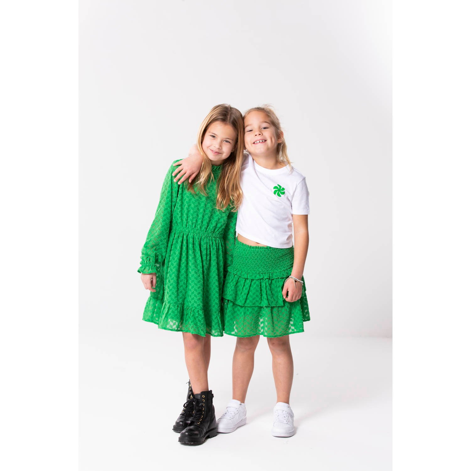 Only KIDS GIRL rok KOGEMMERY met all over print felgroen Meisjes Polyester 122