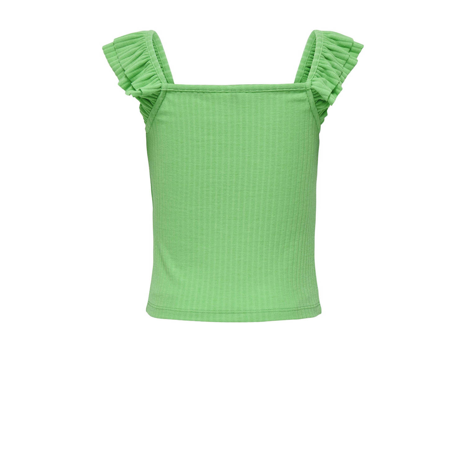 ONLY KIDS GIRL top KOGNELLA met ruches frisgroen