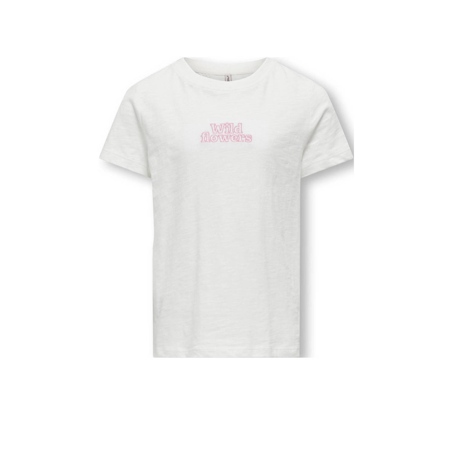 ONLY KIDS GIRL T-shirt KOGNUNA met tekst wit