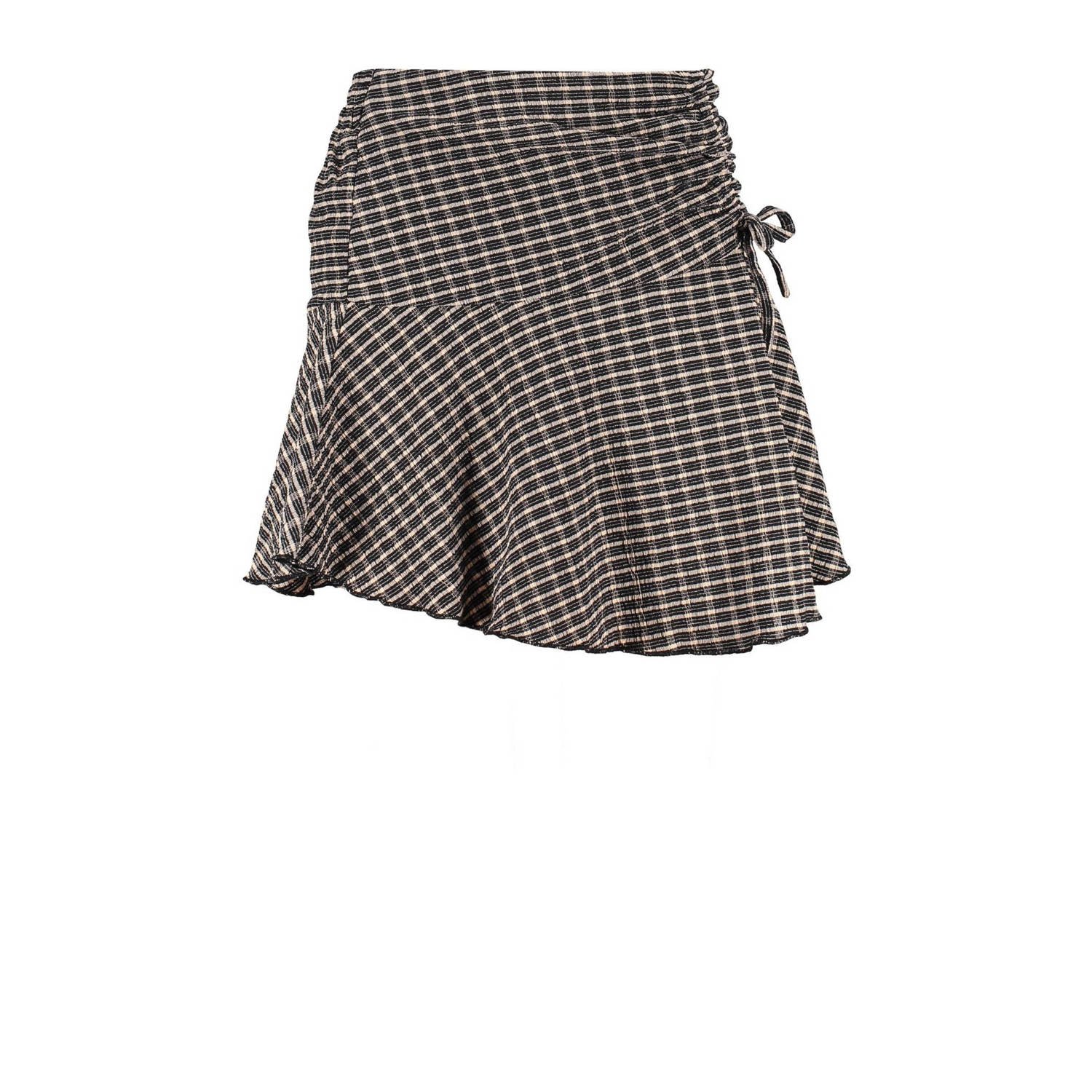 Frankie&Liberty geruite rok zwart