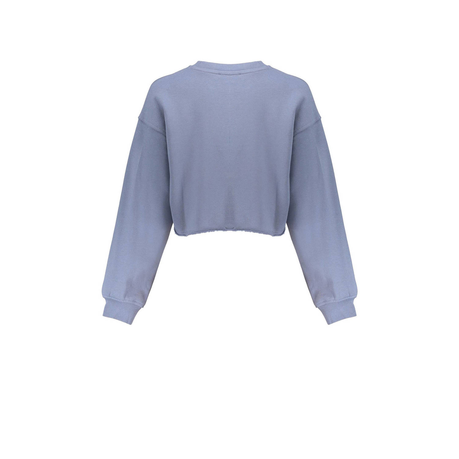 Frankie&Liberty sweater met tekst blauw