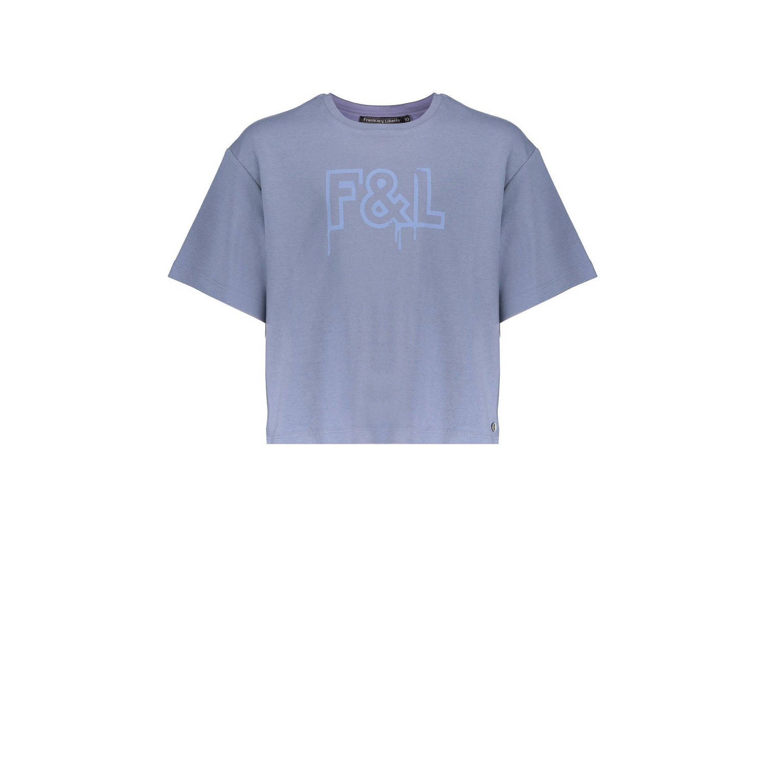 Frankie&Liberty T-shirt met tekst blauw