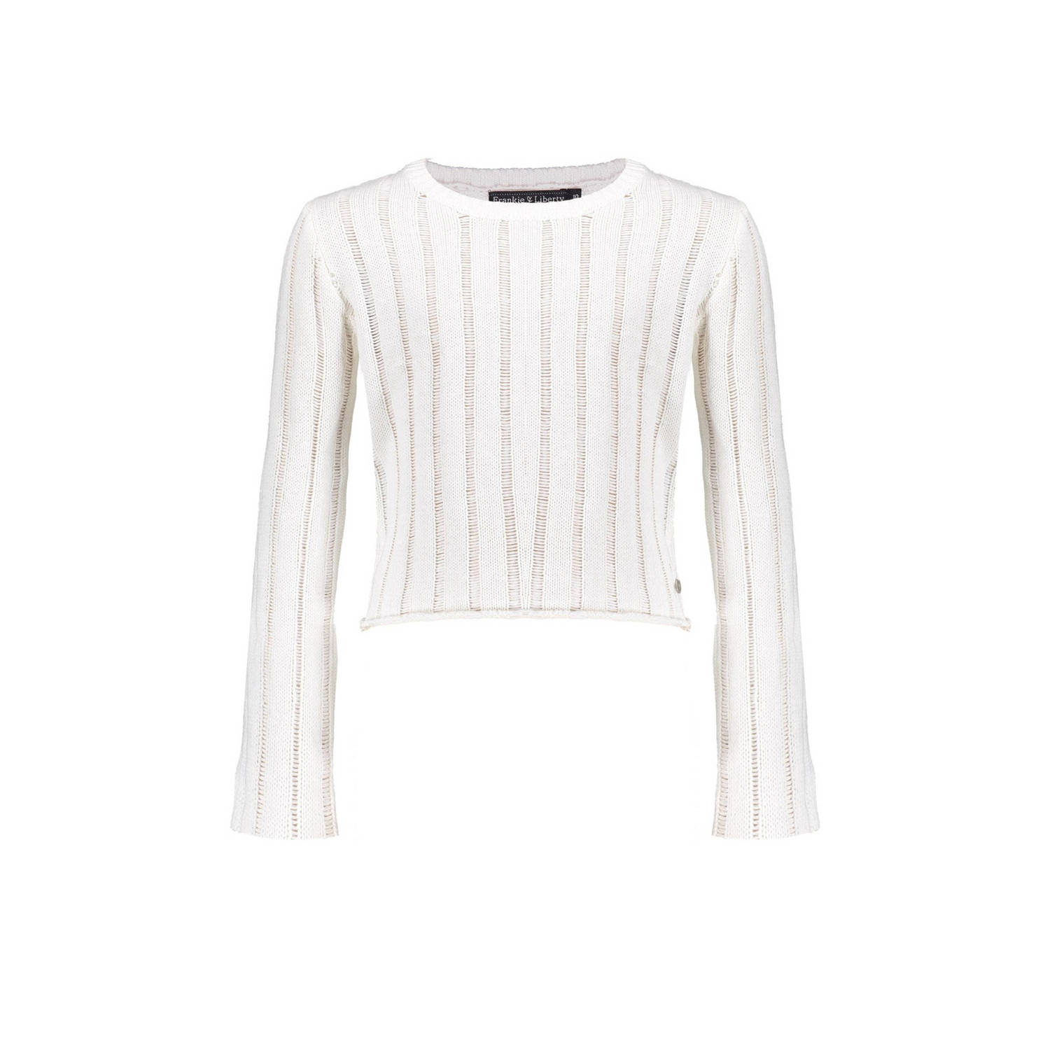 Frankie&Liberty gestreepte longsleeve wit Meisjes Katoen Ronde hals Streep 152
