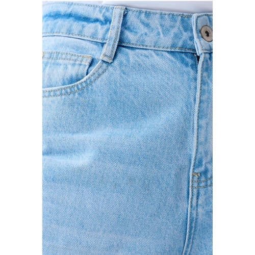 Shoeby high waist wide leg jeans bleached denim afbeelding