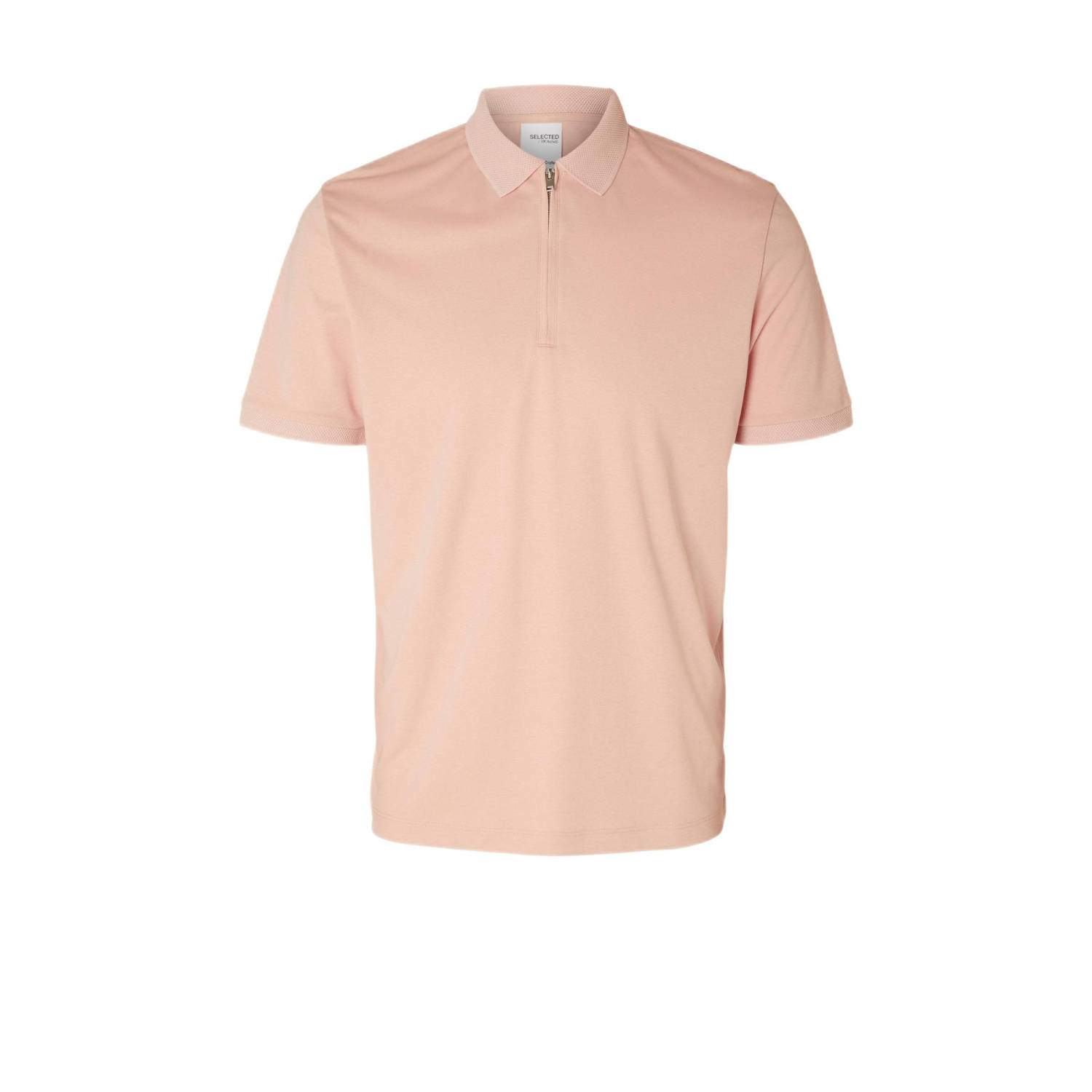 SELECTED HOMME regular fit polo SLHFAVE roze