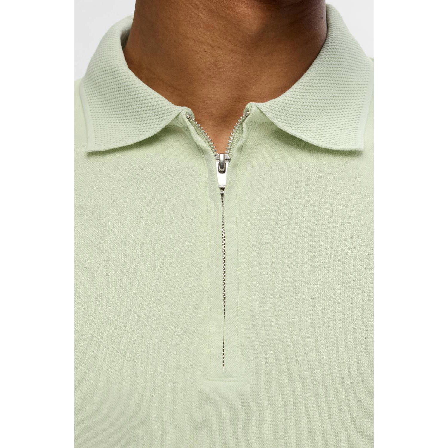 SELECTED HOMME regular fit polo SLHFAVE lichtgroen