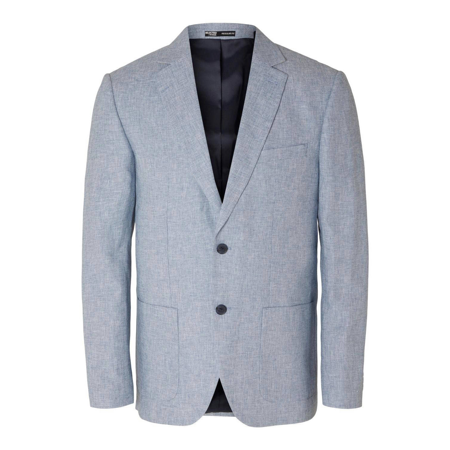 SELECTED HOMME gemêleerd regular fit colbert SLHREG light blue