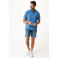 Mexx regular fit polo PETER met ingebreid patroon blauw
