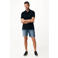 Mexx regular fit polo PETER met ingebreid patroon zwart