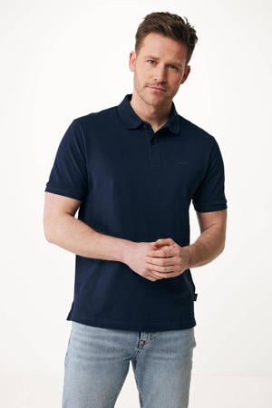 regular fit polo PETER met ingebreid patroon navy