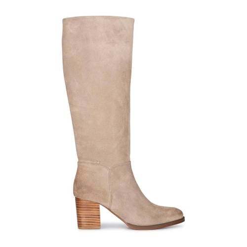 PS Poelman Fleur suède laarzen beige – Middel Beige