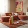 NOUS Living hoekbank met ronde hoek Arles - roze