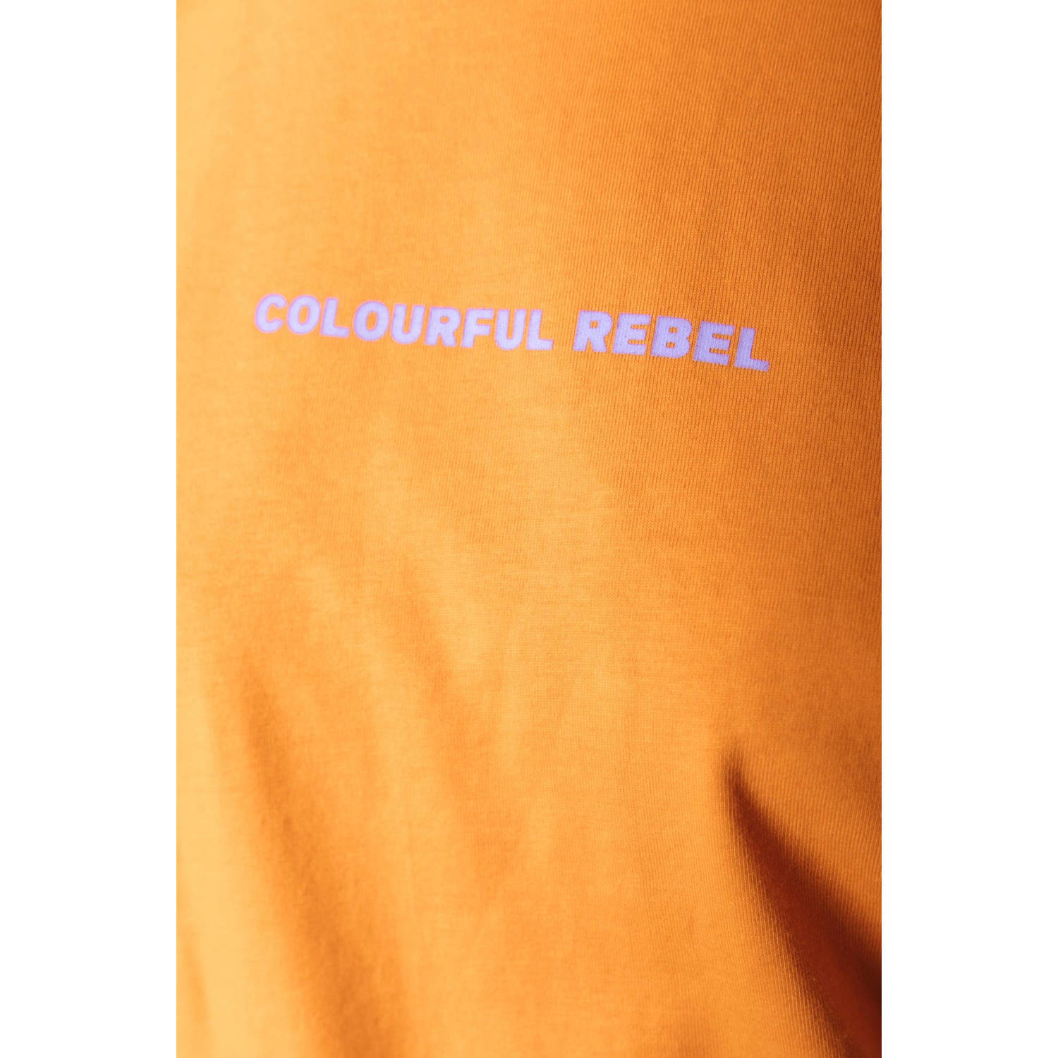 Colourful Rebel T-shirt met logo oranje