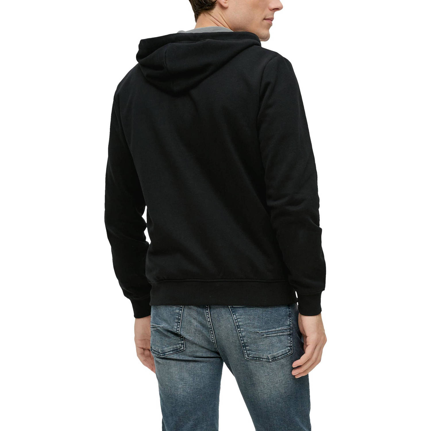 s.Oliver sweatvest met logo zwart