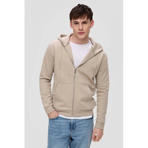 QS sweatvest beige afbeelding
