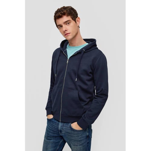 QS sweatvest marineblauw afbeelding