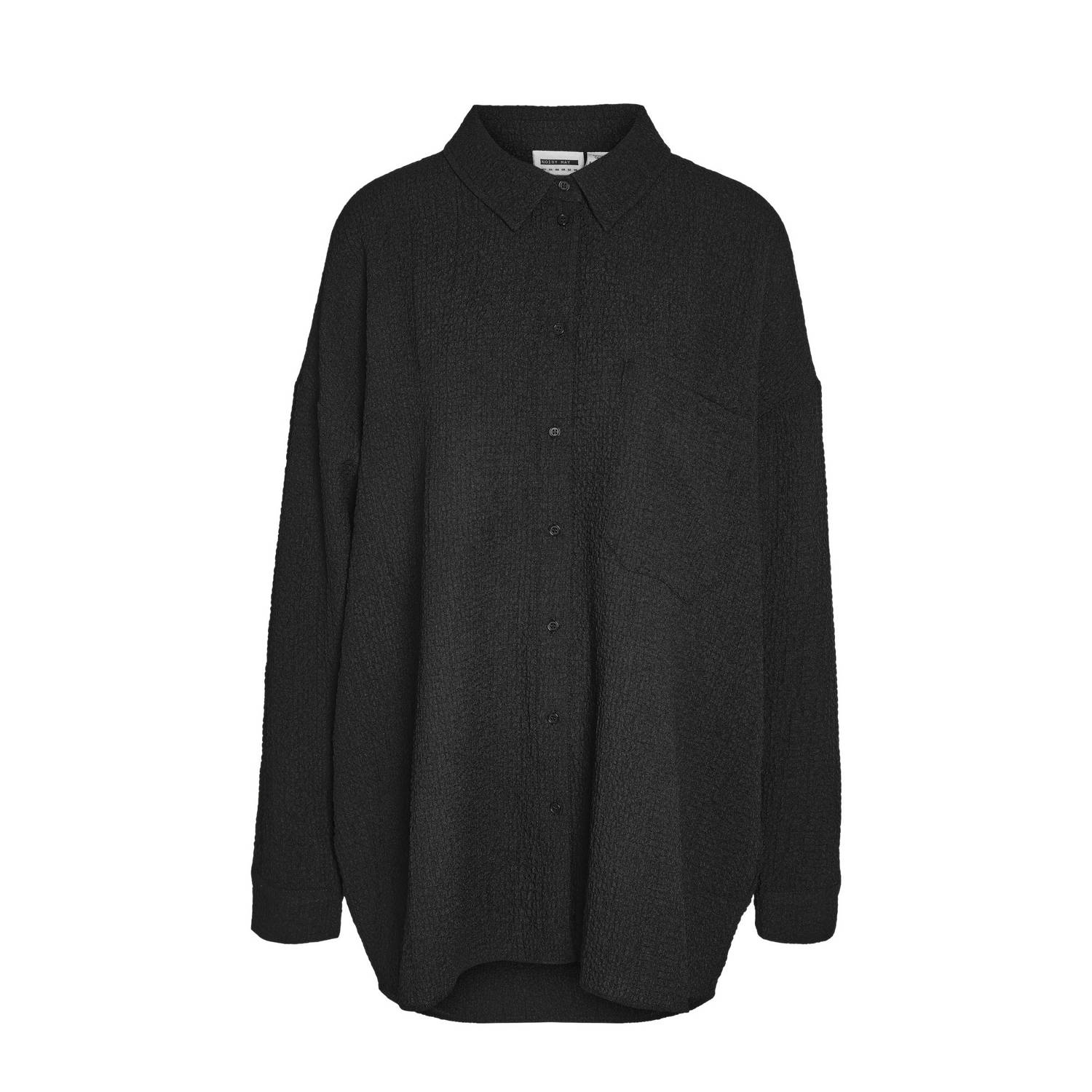 NOISY MAY Curve blouse NMRIPPLE zwart