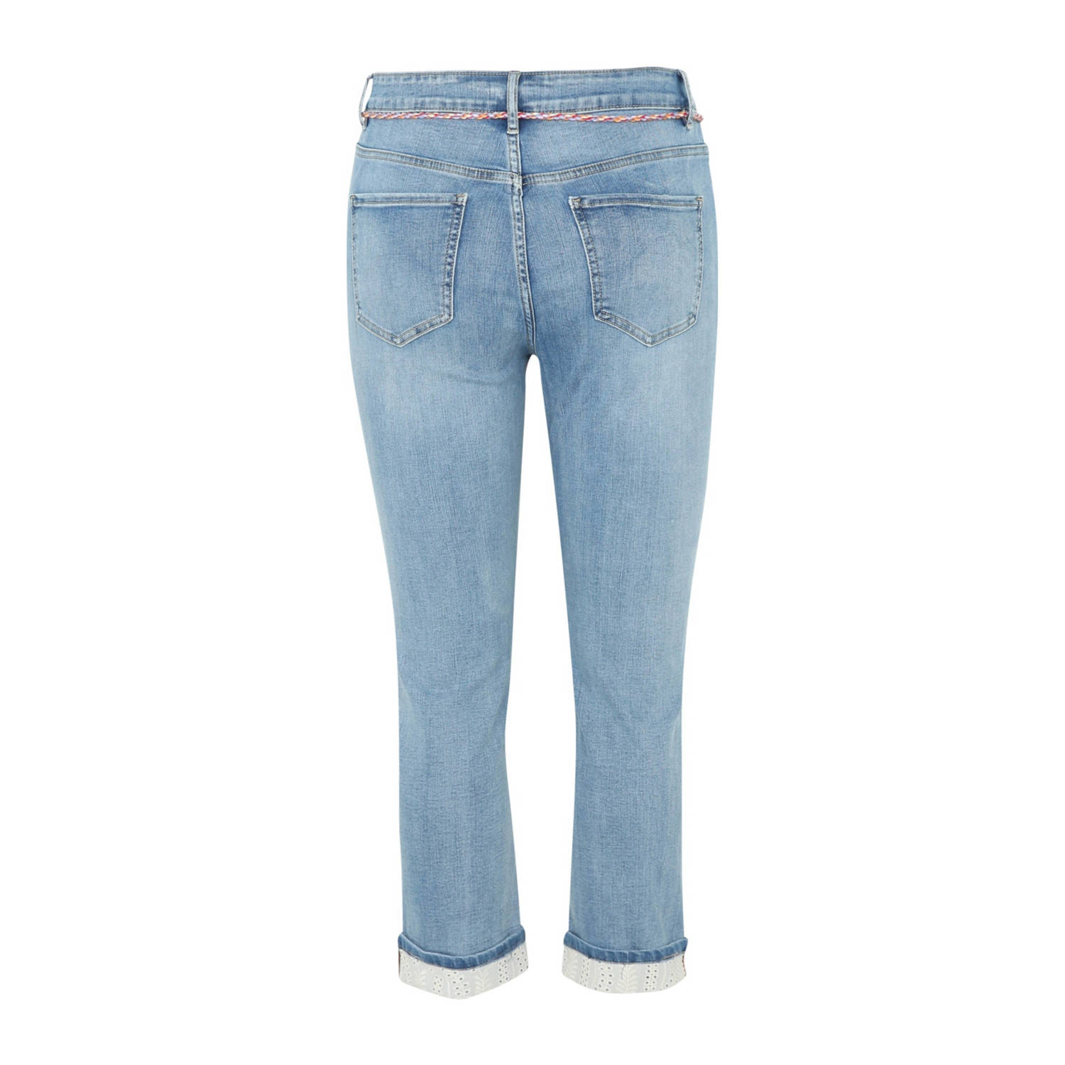 Paprika cropped slim fit jeans medium blue denim