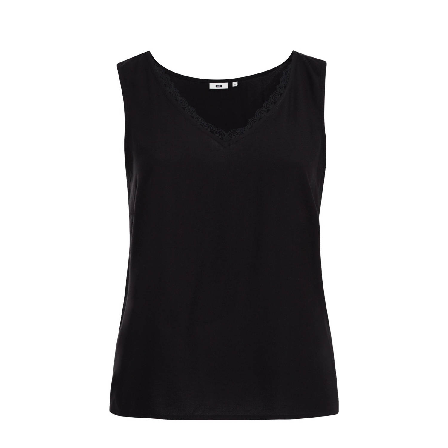 WE Fashion Curve top zwart