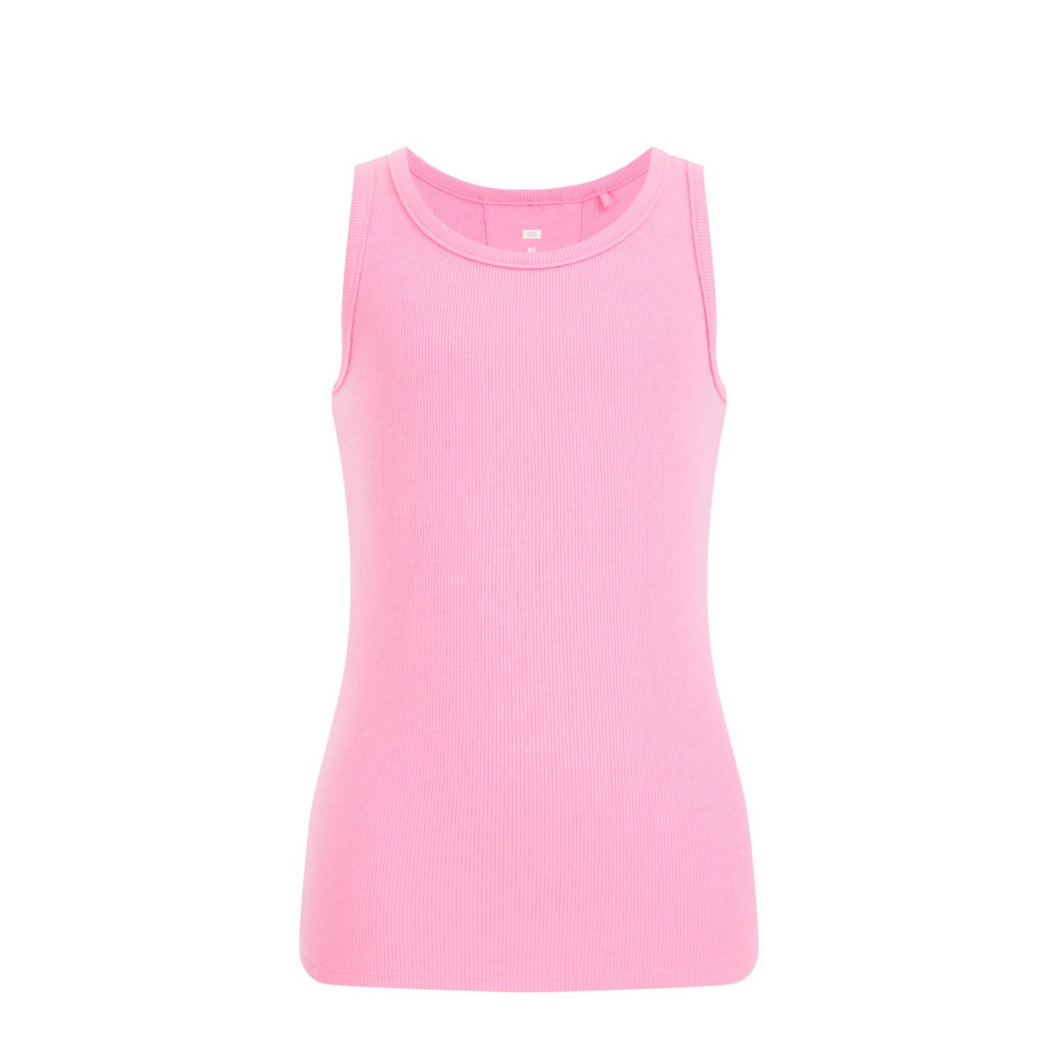 WE Fashion ribgebreide top roze