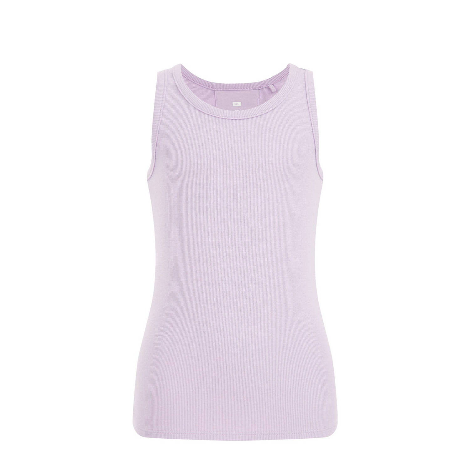 WE Fashion ribgebreide top slate purple Paars Meisjes Katoen Ronde hals 134 140