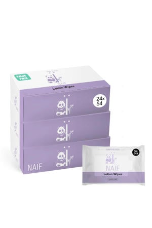 24 stuks - plasticvrije lotion billendoekjes