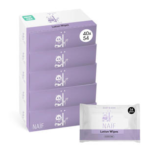 40 stuks - plasticvrije lotion billendoekjes