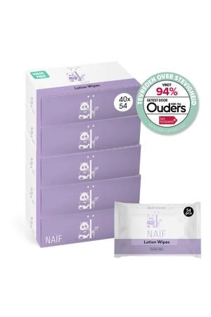 Wehkamp NAÏF 40 stuks - plasticvrije lotion billendoekjes aanbieding