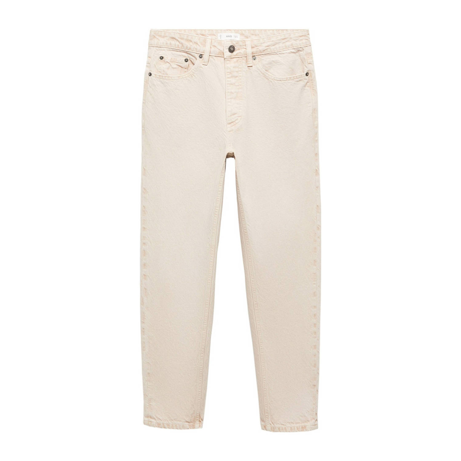 Mango Kids straight fit jeans lichtbeige Jongens Denim Effen 158(XXS)