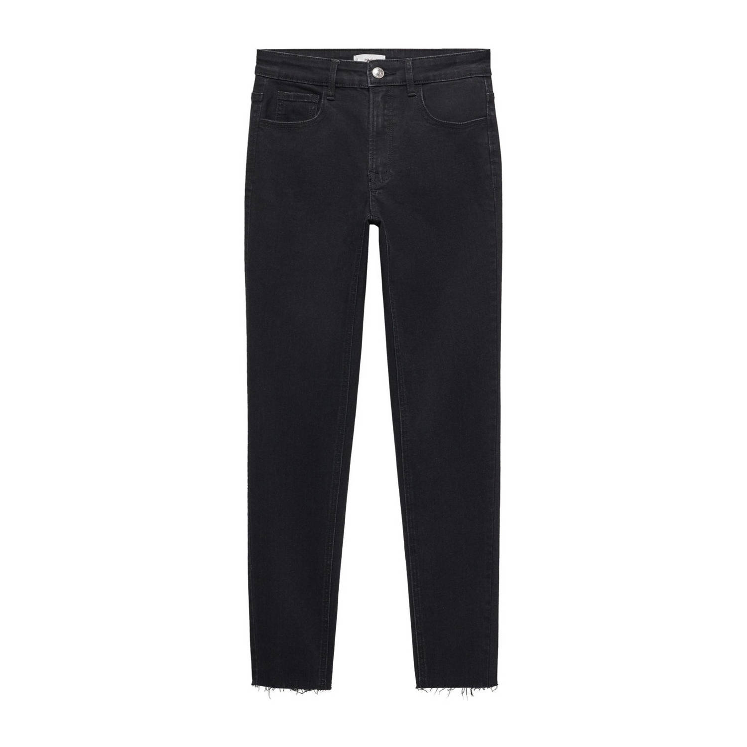 Mango Kids skinny jeans black denim Zwart Meisjes Stretchdenim 152(XXS)